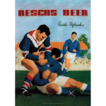 Resch's Beer Resch's Refreshes Art Print - Footballer in Headlock - Multi Sizes