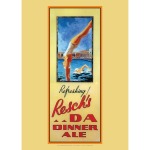Resch's DA Dinner Ale 'Refreshing' Art Print - Swimmer Diving in Pool - Multi Sizes