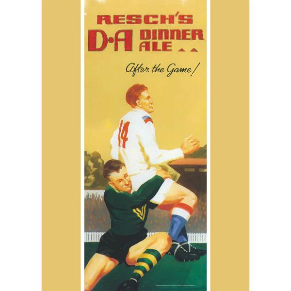 Resch's DA Dinner Ale After the Game Art Print - Football Tackle - Multi Sizes