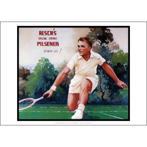 Resch's Special Export Pilsener 'Between Sets' Art Print - Playing Tennis - Multi Sizes