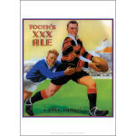 Tooth's XXX Ale 'A Man's Drink' Art Print - Footballers in Action