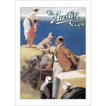 Austin Seven Advertisement Art Print - Happy Family