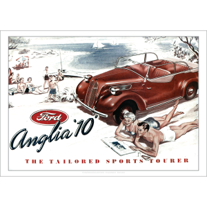 Ford Anglia 10 Art Print - 1949 Advertisement