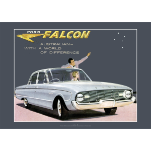 Ford Falcon XK Advertisement Art Print - World Of Difference - Multi Sizes