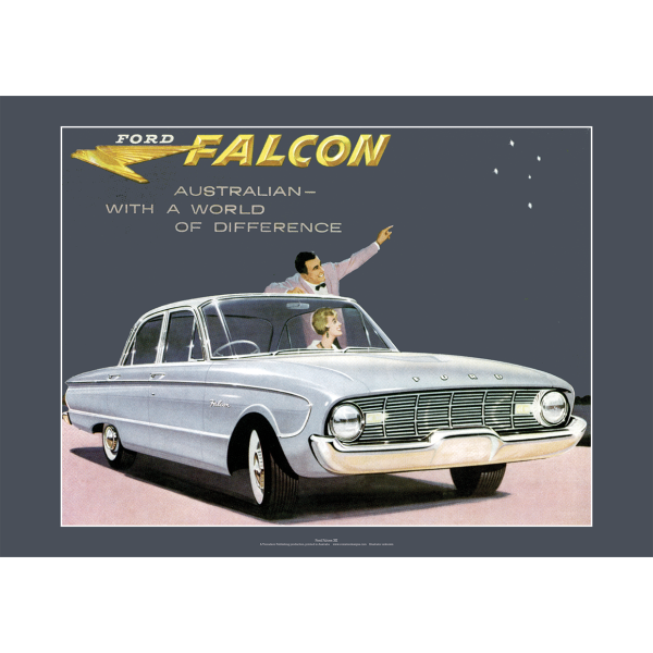 Ford Falcon XK Advertisement Art Print - World Of Difference - Multi Sizes