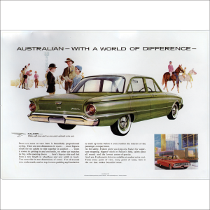 Ford Falcon XK Advertisement Art Print - World Of Difference - Multi Sizes