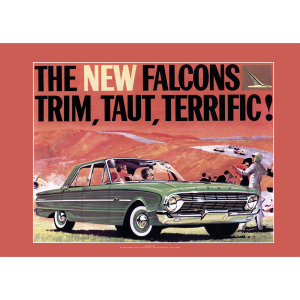Ford Falcon XL Advertisement Art Print - Trim Taut Terrific - Multi Sizes