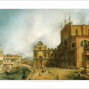 Canaletto 'Santi Giovanni e Paolo and Scuola di San Marco' Art Print 1725 - Multi Sizes BDCAP