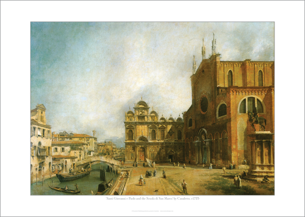 Canaletto 'Santi Giovanni e Paolo and Scuola di San Marco' Art Print 1725 - Multi Sizes BDCAP