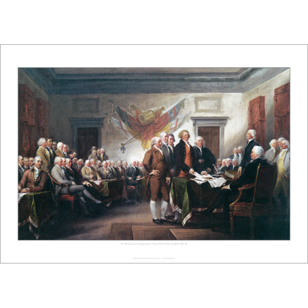 John Trumbull 'Declaration of Independence' Art Print - 1817-18 Reproduction - Multi Sizes BD