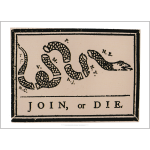 Benjamin Franklin 'Join or Die' Cartoon Art Print