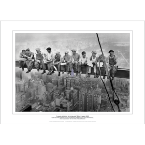 New York 1932 'Lunch Atop A Skyscraper' Art Print - RCA Building Rockefeller Center - Multi Sizes
