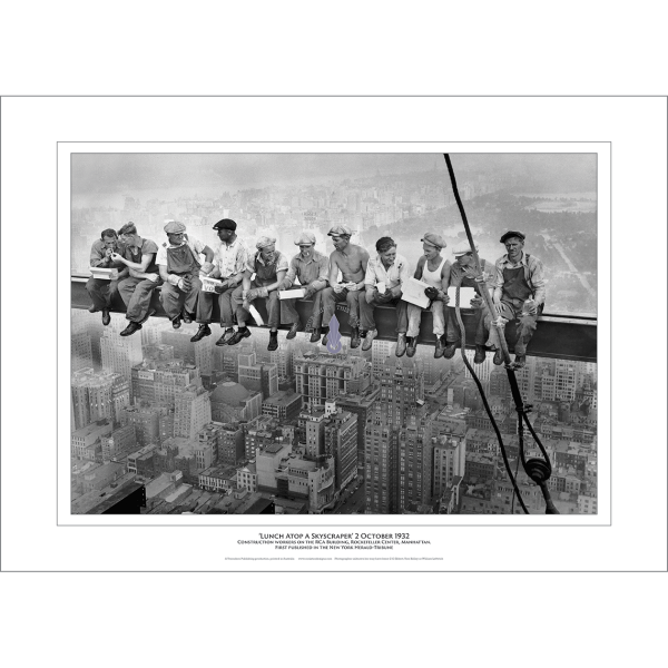 New York 1932 'Lunch Atop A Skyscraper' Art Print - RCA Building Rockefeller Center - Multi Sizes