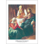 Johannes Vermeer 'Christ in the House of Martha and Mary' Art Print c1655 - Multi Sizes border&caption bdcp