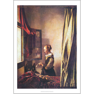 Johannes Vermeer 'Lady Reading a Letter at an Open Window' c1658 - Multi Sizes BD
