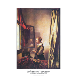 Johannes Vermeer 'Lady Reading a Letter at an Open Window' c1658 - Multi Sizes BDCP