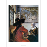 Johannes Vermeer 'Soldier and a Laughing Girl' Art Print c1657 - Multi Sizes BD
