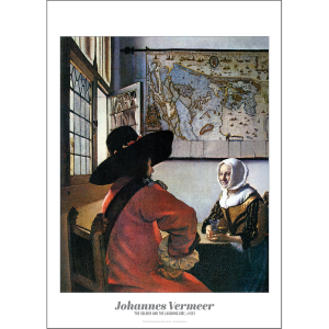 Johannes Vermeer 'Soldier and a Laughing Girl' Art Print c1657 - Multi Sizes BDCP