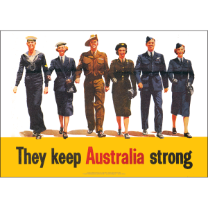 Korean War They Keep Australia Strong Art Print - Australians in Military Uniforms