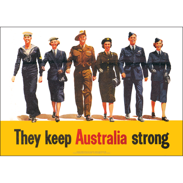 Korean War They Keep Australia Strong Art Print - Australians in Military Uniforms