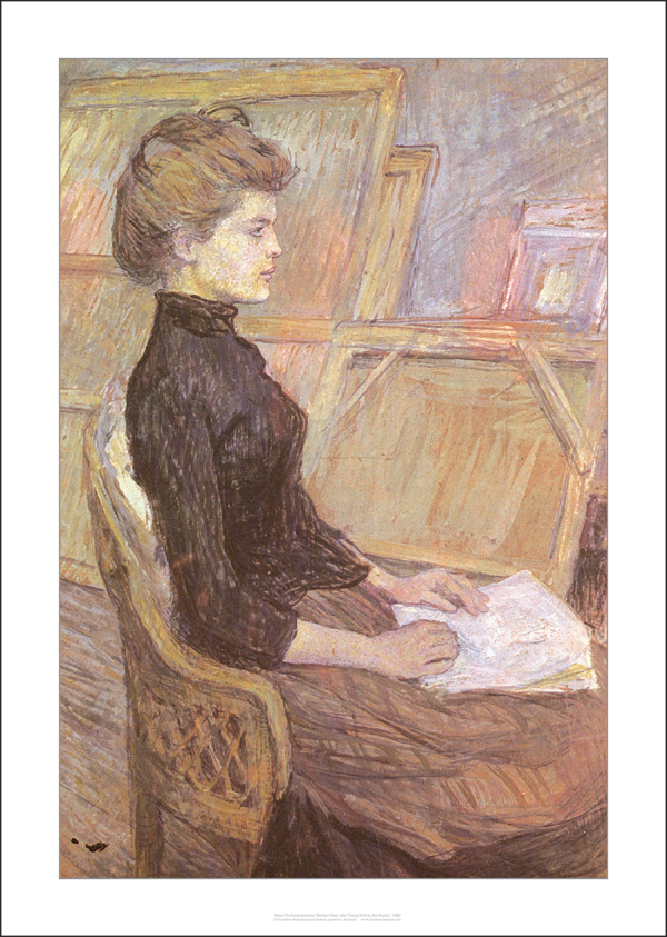 Toulouse-Lautrec 'Hélène Vary' Art Print 1889 - bordered bd