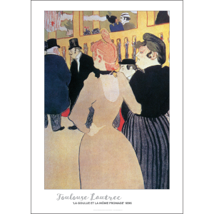 Toulouse-Lautrec 'La Goulue et La Mome Fromage' Art Print 1896 - caption&border cpbd